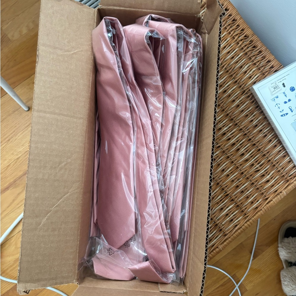 Tie Bar, set of 13, NWT, Dusty Blush Grosgrain